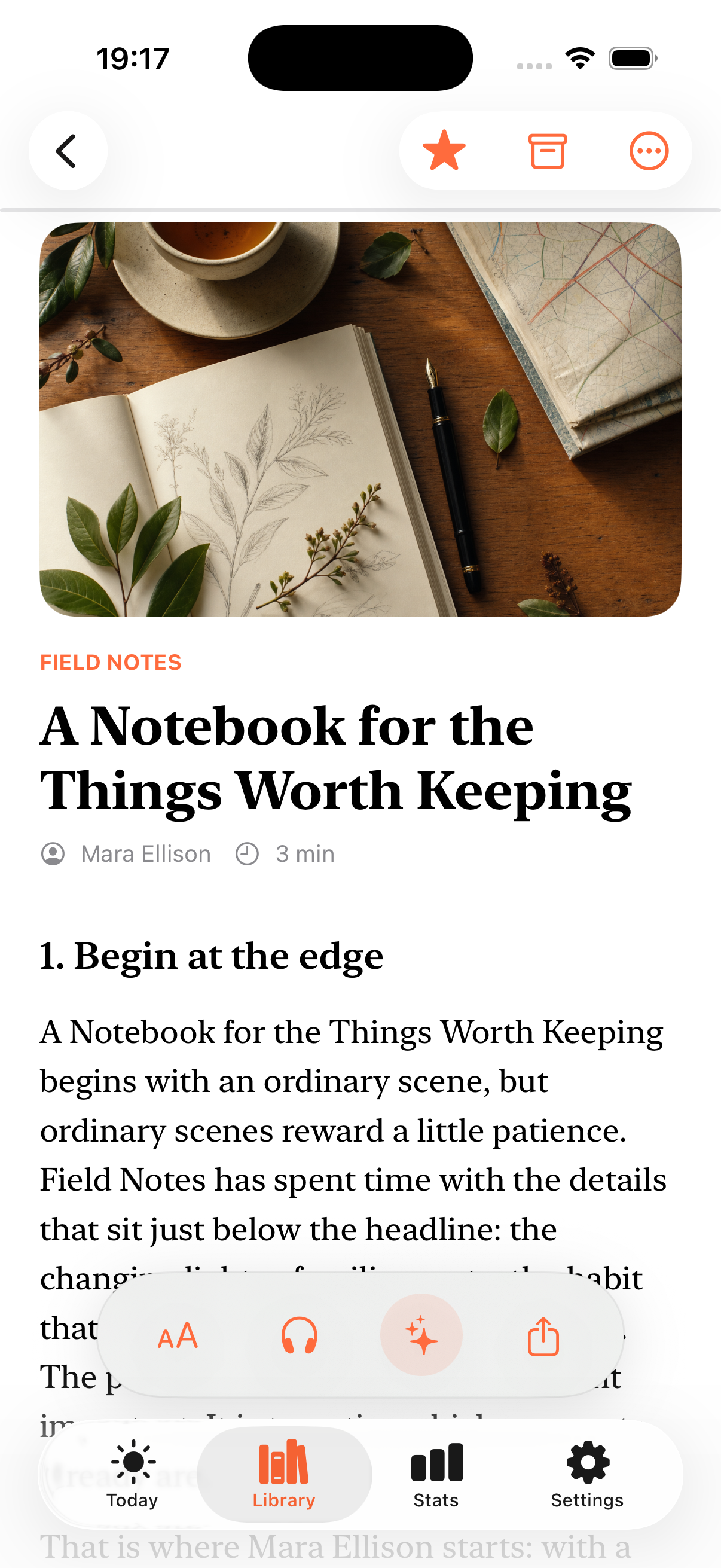 Readarium — article reader